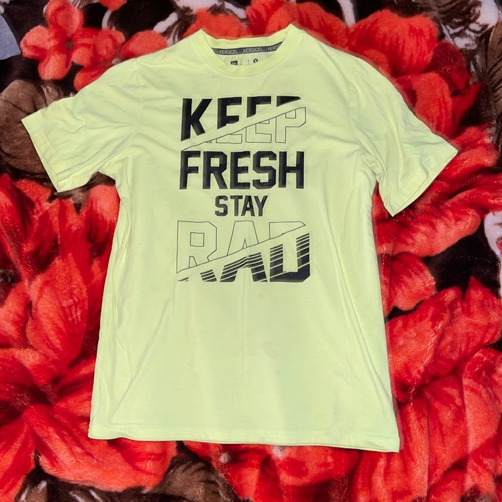 Bright yellow “xersion “ tee (youth )